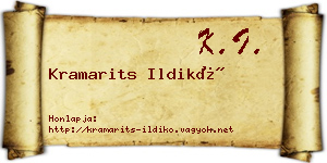 Kramarits Ildikó névjegykártya